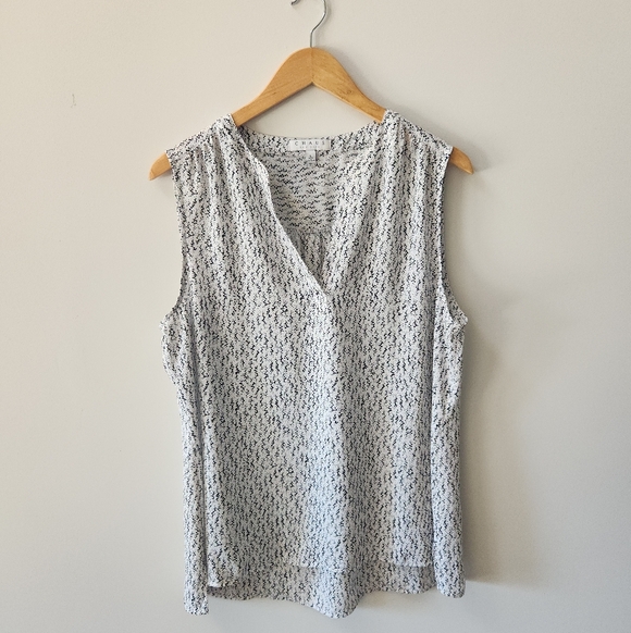 🔥 SOLD 🔥Chaus New York Sleeveless Speckled V Neck Tank Top Size Large - Picture 2 of 9